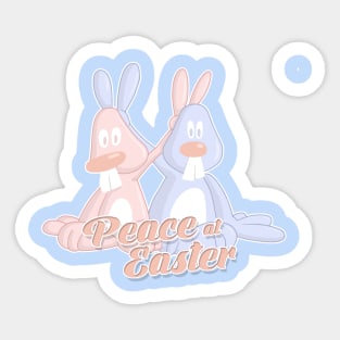 Peace At Easter Rabbits Sticker